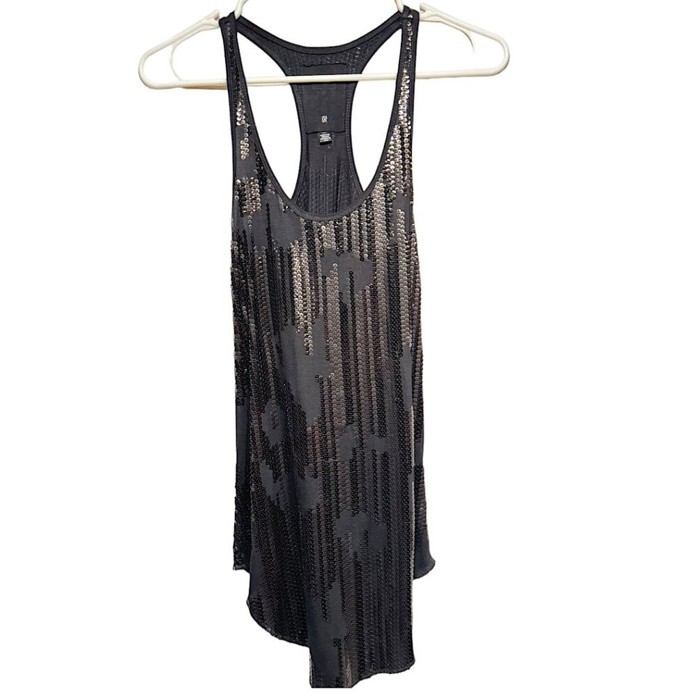 Black Joes Jeans Sequin Tank XS